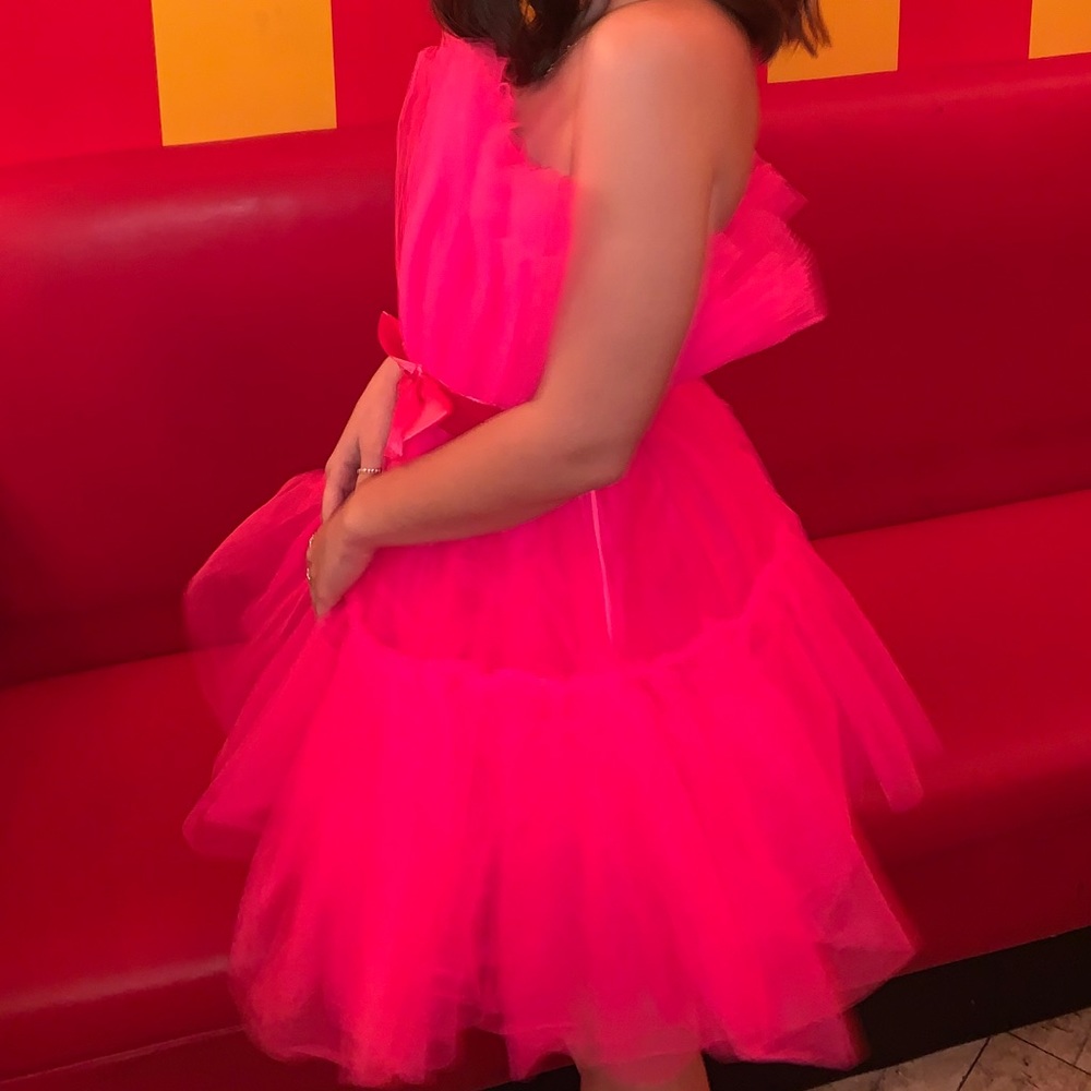 Hot pink tulle dress